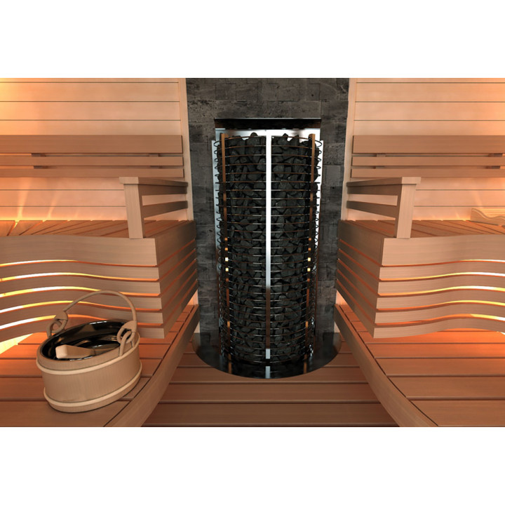 Elektromos szaunakályha – SAWOTEC Tower Wall, vezérlőegység nélkül 6 kW