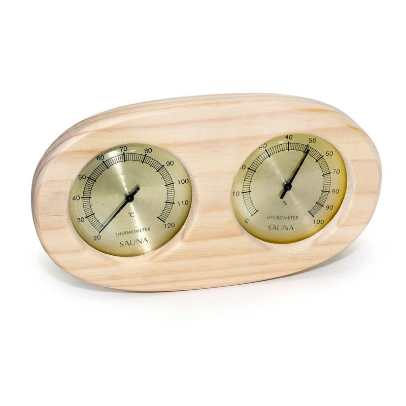 SAUFLEX termo-higrométer, vízszintes, ovális