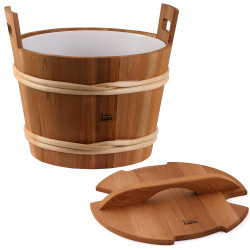 SAWO fa vödör fedővel, cédrus, 40 l  SAWO fa vödör fedővel, cédrus, 40 l