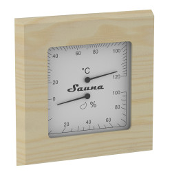 SAWO termo-higrométer 225-TH, fenyőből 