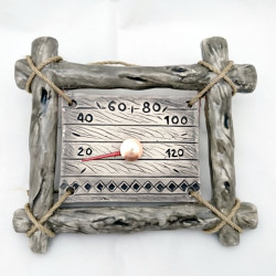 Kerámia szauna hőmérő - gallykeretben  Kerámia szauna hőmérő - gallykeretben
