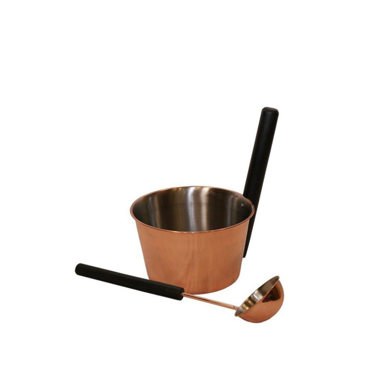 SAUNIA rozsdamentes acél készlet 4 l, fekete nyél