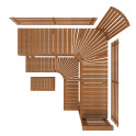 Moduláris szaunapad PRÉMIUM, Thermo nyárfa - 4