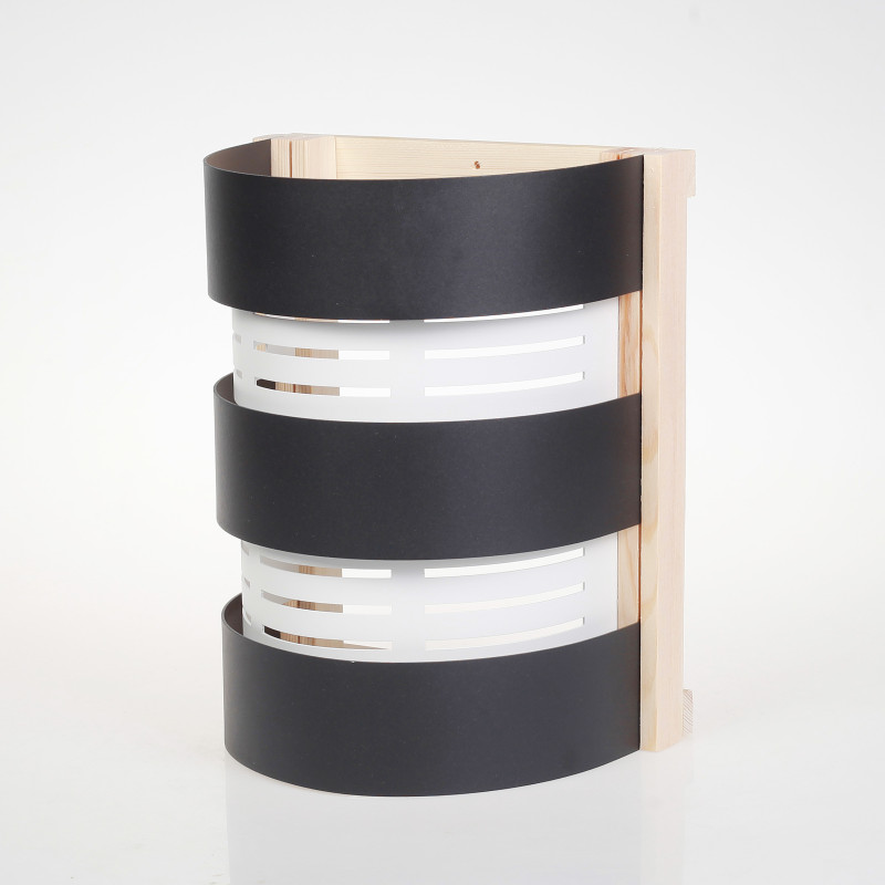 SAUFLEX lámpaernyő, fekete, fehér