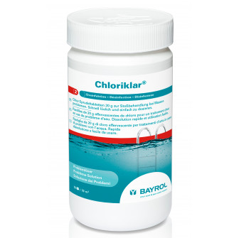 Gyorsan oldódó klórtabletták Chloriklar, 1 kg