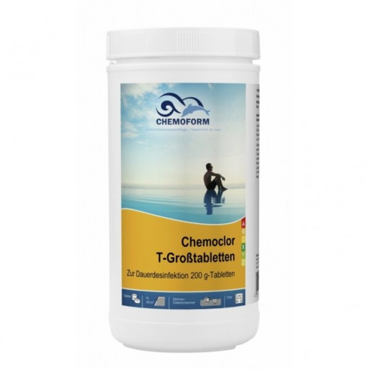 Lassan oldódó klór CHEMOCLOR T-tabletták 200 g, 1 kg