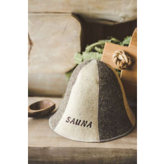 Szauna sapka - SAUNA, csíkos