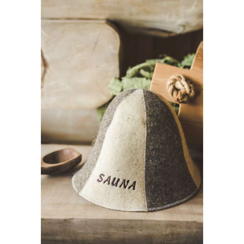 Szauna sapka - SAUNA, csíkos