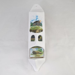 Kerámia gyufásdoboz tartó 5 gyufásdobozsal 