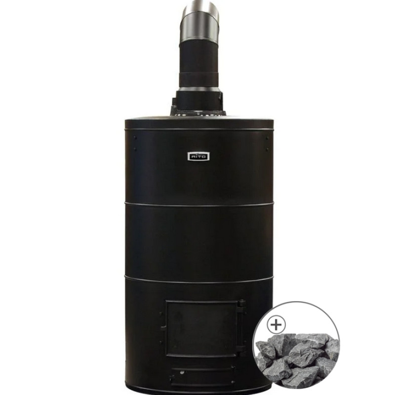 Fa tüzelésű szauna kályha - AITO AK-68, hagyományos kövekkel