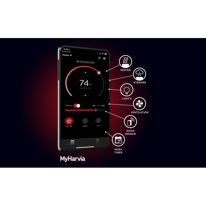 Elektromos szaunakályha vezérlőpanel - HARVIA Xenio Combi CX110C WiFi