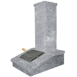 Kőkémény, szappankő, 790 mm  Kőkémény, szappankő, 790 mm