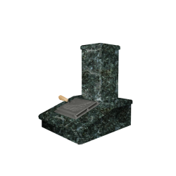 Kőkémény kivitel, sötét Serpentine, 540 mm 