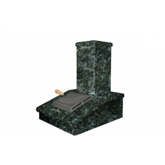 Kőkémény kivitel, sötét Serpentine, 540 mm