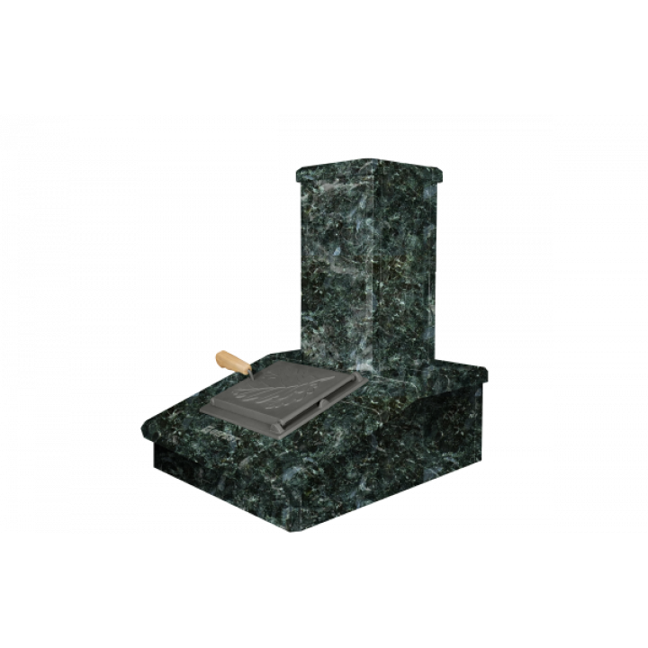 Kőkémény kivitel, sötét Serpentine, 540 mm