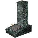Kő kémény kivitel, sötét Serpentine, 790 mm - 0