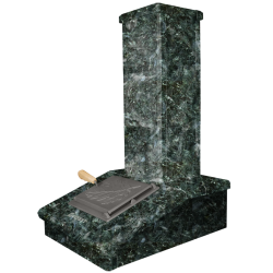 Kő kémény kivitel, sötét Serpentine, 790 mm  Kő kémény kivitel, sötét Serpentine, 790 mm