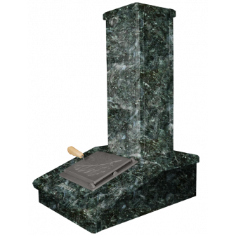 Kő kémény kivitel, sötét Serpentine, 790 mm