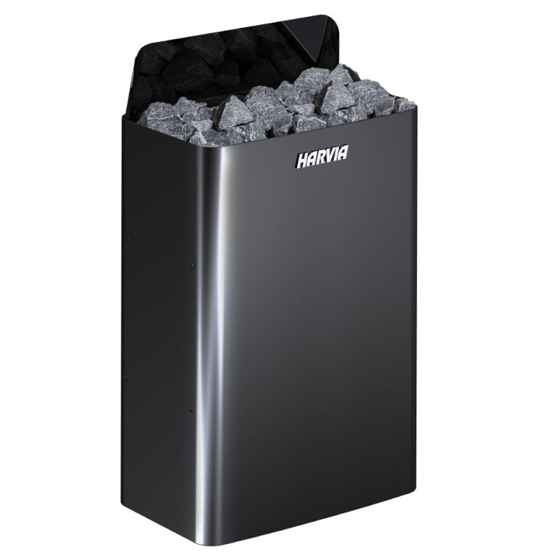 Elektromos szaunakályha - HARVIA The Wall Black Steel SW90E 9 kW