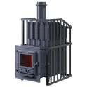 Fatüzelésű szaunakályha GEFEST - Groza 24 (M) rácsos kivitelben - 0