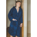 Pamut fürdőköpeny kapucnival, kék - 0