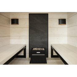 HARVIA kőfal, fekete keret  HARVIA kőfal, fekete keret