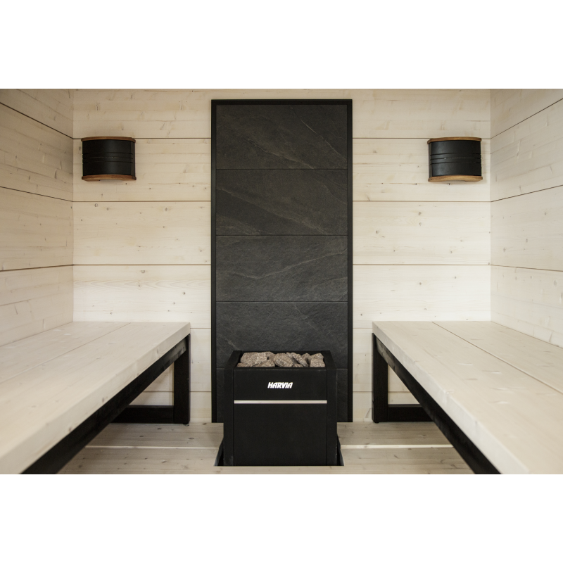 HARVIA kőfal, fekete keret