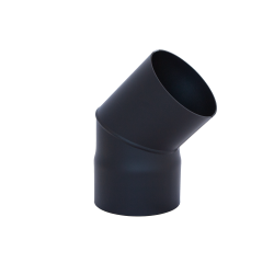 HARVIA könyök 45°, fekete  HARVIA könyök 45°, fekete
