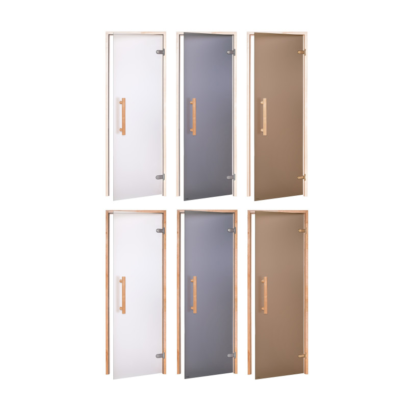 AD NATURAL üveg szauna ajtók, matt üveg