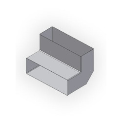 Könyök keskeny 50x150, 90°  Könyök keskeny 50x150, 90°