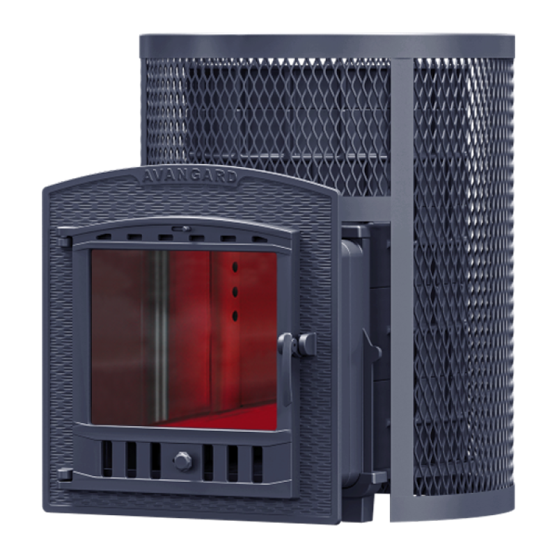 Fa tüzelésű szauna kályha GEFEST - AVANGARD 30 (P2) kerek rácsban