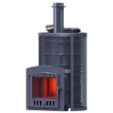 Fa tüzelésű szauna kályha GEFEST - AVANGARD ZK 40 (P2) Hurricane kerek rácsban - 0