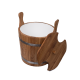 Fa vödör habverőkhöz, tölgyfa, 20 l