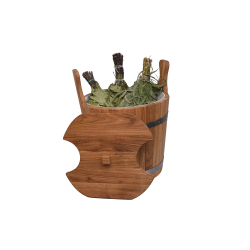 Fa vödör habverővel, tölgy, 12l 