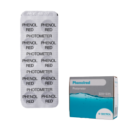 Vízvizsgáló tabletták fenolpiros fotométerhez, pH-meghatározáshoz, 10 tabletta 