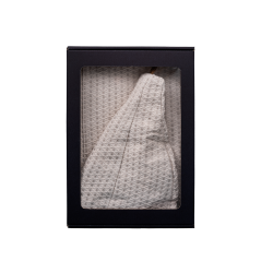 Ajándékszett ajándékdobozban FÉRFIAKNAK. Férfi szaunasapka és kötény - LEN 