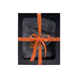 Ajándékszett ajándékdobozban FÉRFIAKNAK. Férfi szaunasapka és kötény - SZÜRKE 