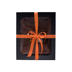 Ajándékszett ajándékdobozban FÉRFIAKNAK. Férfi szaunasapka és kötény - BARNA 