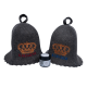 Ajándék készlet díszdobozban DARK KINGS. Szaunasapkák és mentol kristályok