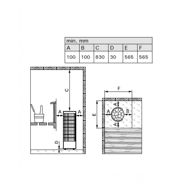 Elektromos szaunakályha - HARVIA Cilindro PC110E 10,8 kW