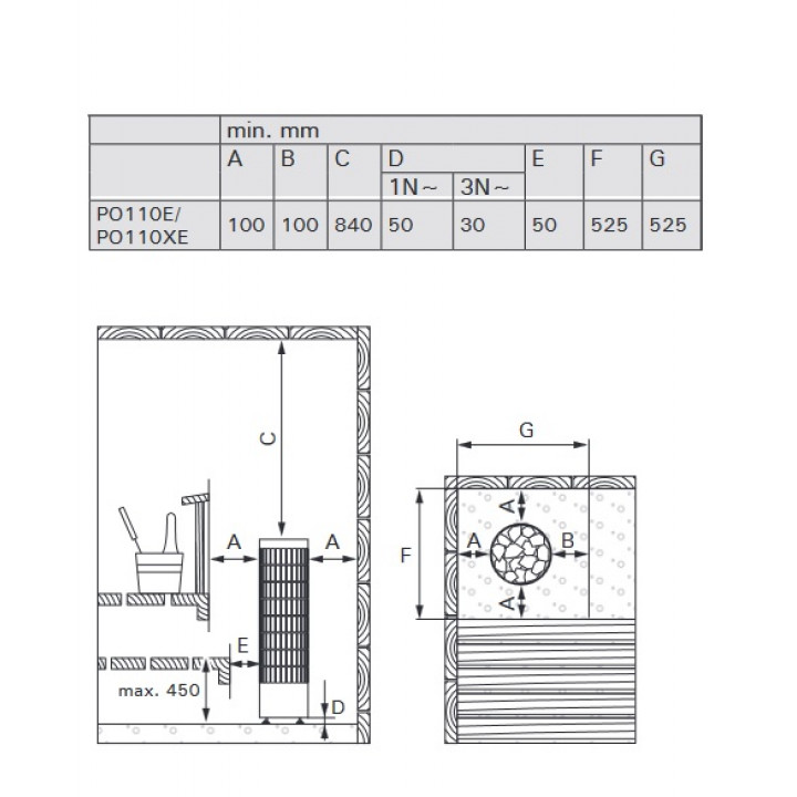 Elektromos szaunakályha - HARVIA Legend PO70XW 6,8 kW WiFi