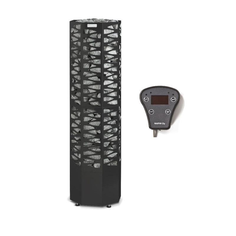 Elektromos szaunakályha - NARVI SMOOTH 10,5 kW, fekete