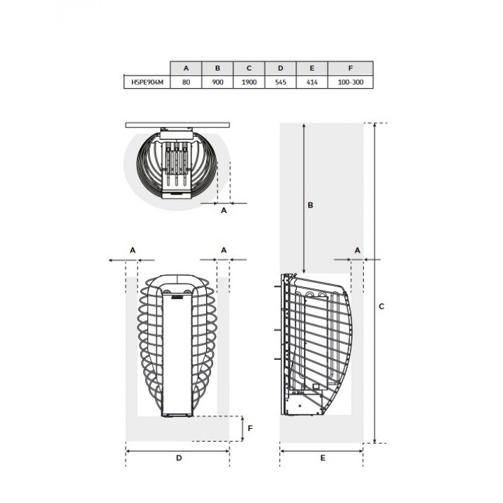 Elektromos szaunakályhák - HARVIA Spirit SP90FC 9.0 kW Fenix WiFi szett