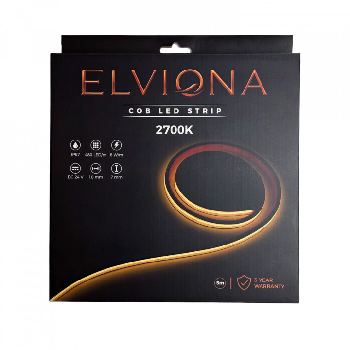Elviona COB LED szauna szalag, 2700 K, 5 m