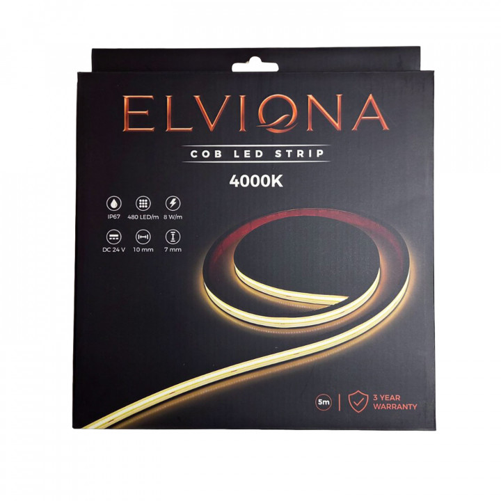 Elviona COB LED szauna szalag, 4000 K, 5 m