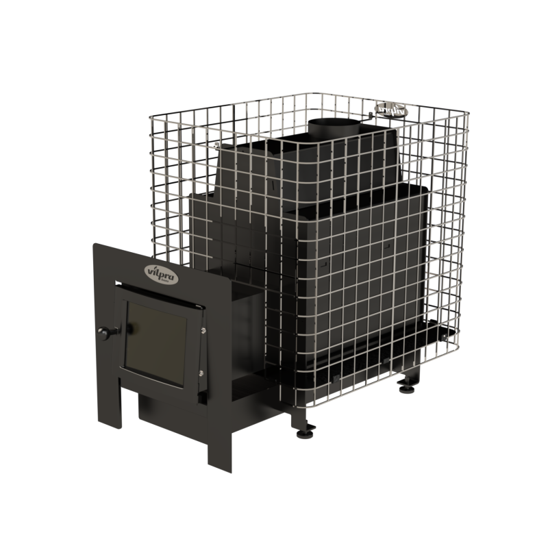 Fa tüzelésű szauna kályha - VILPRA ETNA-22-NL-V külső tűzhellyel