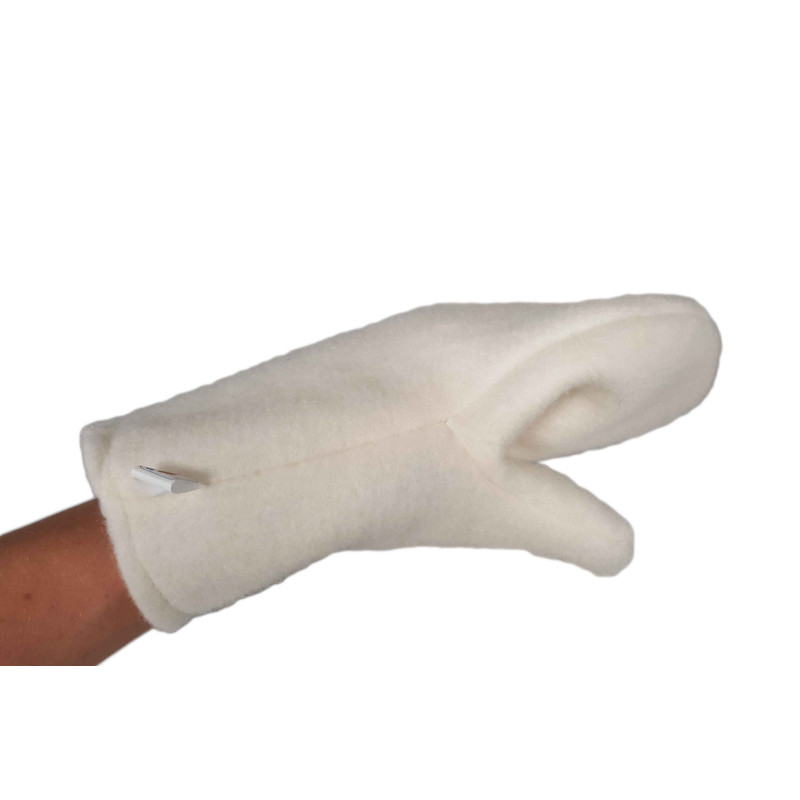 Gyapjú fehér szaunakesztyű