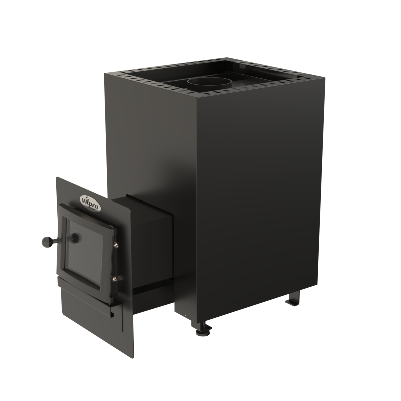 Fa tüzelésű szauna kályha - VILPRA FLAMO-14-LV külső tűzhellyel