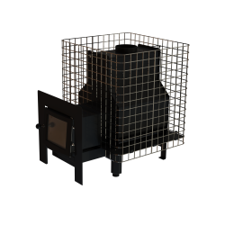 Fa tüzelésű szauna kályha - VILPRA FORNAX-14-NL-V külső tűzhellyel 