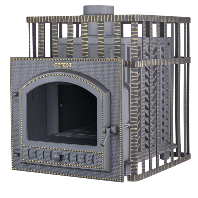 Fatüzelésű szaunakályha - Gefest GFS ZK 45 (M) rácsos kivitelben